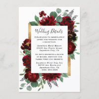 Rote und goldene Rose Grüne Weiße Hochzeit