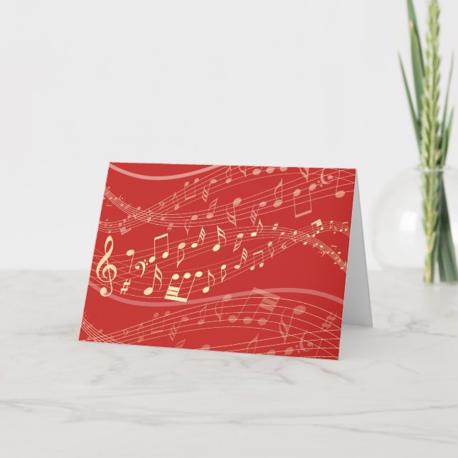Rote und goldene Weihnachtsblankkarte Feiertagskarte (Vorderseite)