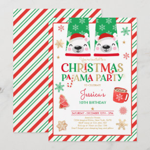 Rote und goldene Weihnachtsfeier Einladung