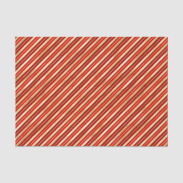 Rote und goldene Weihnachtsstreifen Seidenpapier