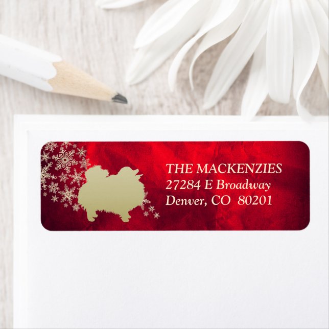 Rote und Goldene Winter Spitz Rücksendeadresse (Insitu)