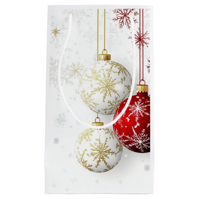 ROTE UND GOLDORNAMENS #1 - GEBÜHR KLEINE GESCHENKTÜTE (Vorderseite)
