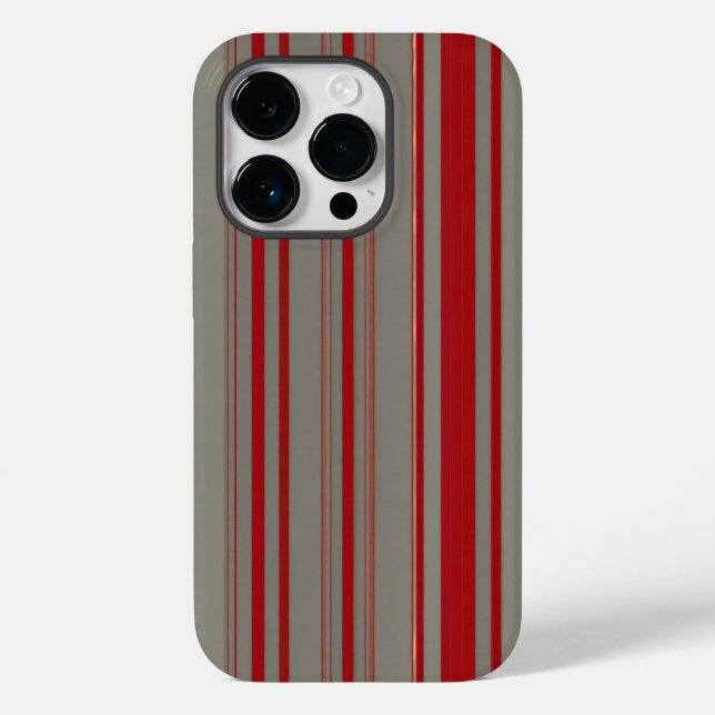 rote und graue Linien Case-Mate iPhone 14 Pro Hülle (Rückseite)
