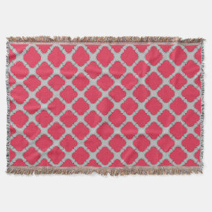 Rote und graue Quatrefolien Decke
