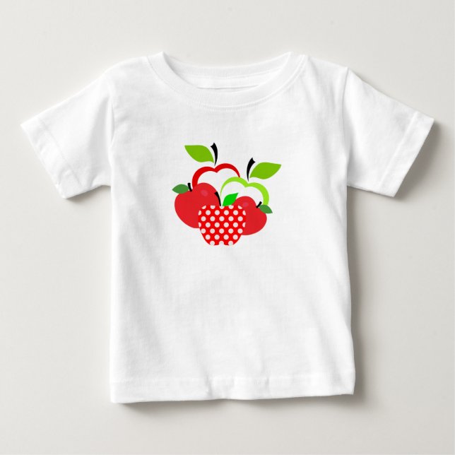 Rote und grüne Äpfel Baby T-shirt (Vorderseite)
