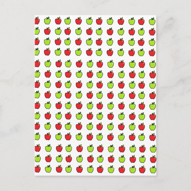 Rote und grüne Äpfel Postkarte (Vorderseite)