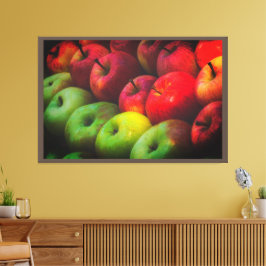 Rote und grüne Äpfel Rich Premium Wrapped Wall Art Leinwanddruck