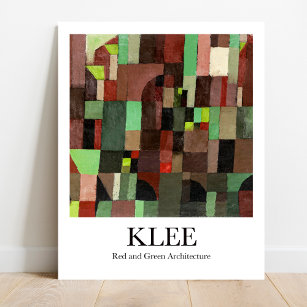 Rote und grüne Architektur von Paul Klee Poster