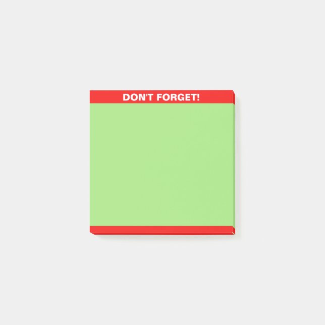 Rote und grüne bearbeitbare Kalligrafie Post-it Klebezettel (Vorderseite)