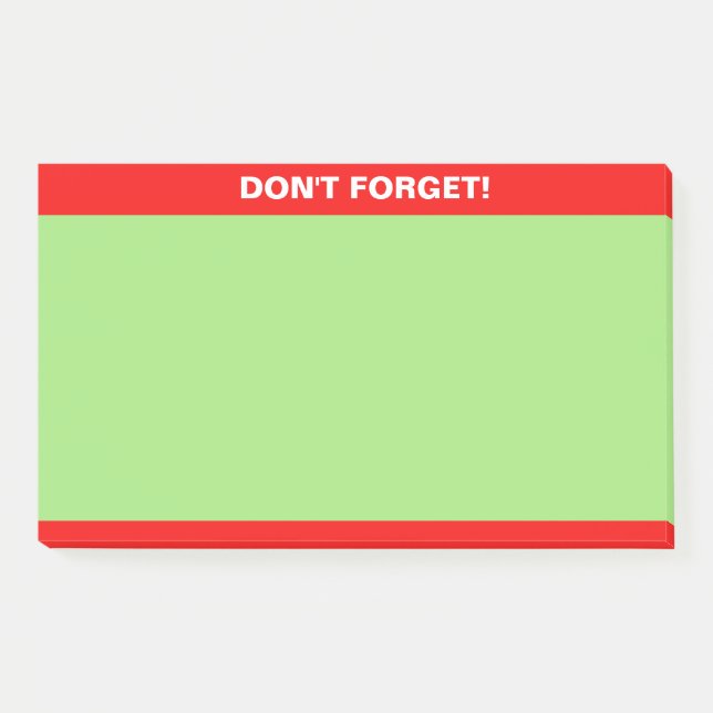 Rote und grüne bearbeitbare Kalligrafie Post-it Klebezettel (Vorderseite)