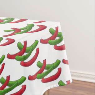 Rote und grüne Bell Pfeffer Pizza Topping Veg Tischdecke