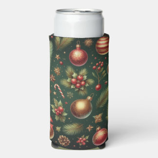 ROTE UND GRÜNE CHRISTBAUM UND WEIHNACHTSSCHMUCK SELTERS DOSENKÜHLER