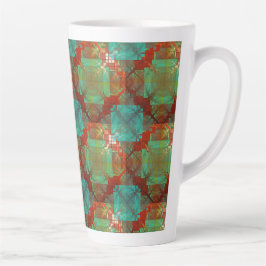 Rote und grüne Chromatische Fusion Latte Tasse