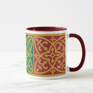 Rote und grüne gotische Weihnachts-Kaffeetasse Tasse