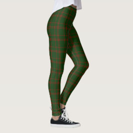 Rote und grüne Karierte Leggings