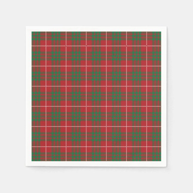 Rote und grüne Karierte Napkins Serviette (Vorderseite)