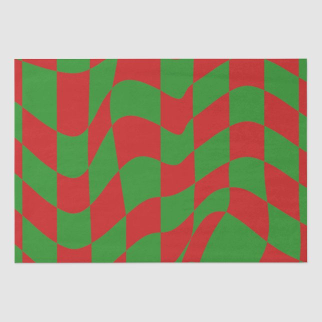 Rote und grüne Karton Seidenpapier (Vorderseite)