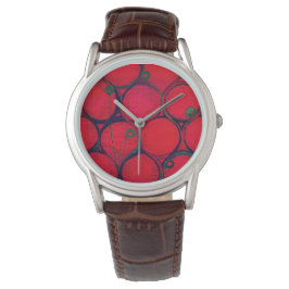 Rote und grüne Kreise Armbanduhr