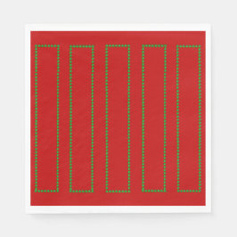 Rote und grüne Napkins Serviette