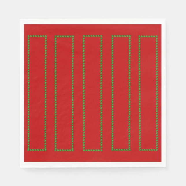 Rote und grüne Napkins Serviette (Vorderseite)