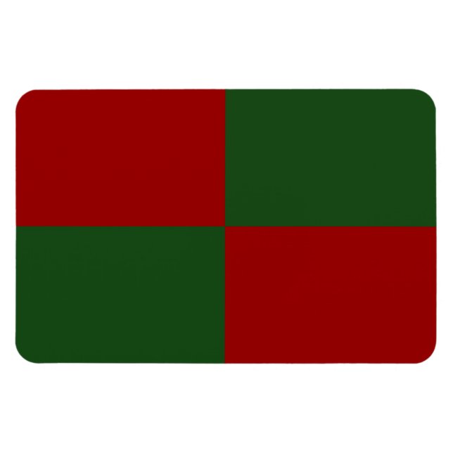 Rote und grüne Rechtecke Magnet (Horizontal)