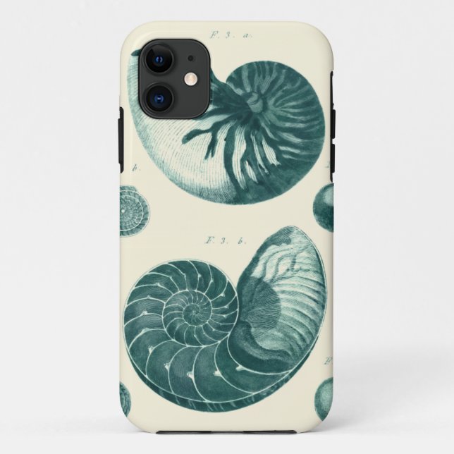Rote und grüne Seashell-Kunst Case-Mate iPhone Hülle (Rückseite)