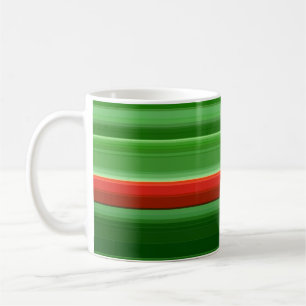 Rote und grüne Streifen Kaffeetasse