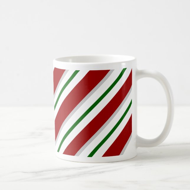 Rote und grüne Streifen Kaffeetasse (Rechts)