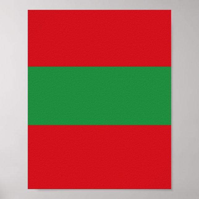 Rote und grüne Streifen Poster (Vorne)