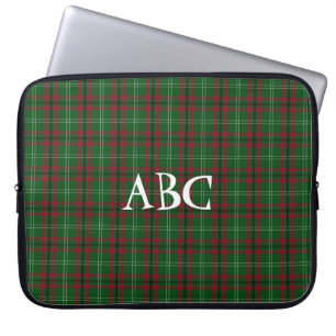 Rote und grüne Tartan-Laptop-Tasche Laptopschutzhülle