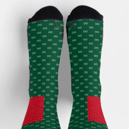 Rote und grüne Unendlichkeit - Festive Style Editi Socken