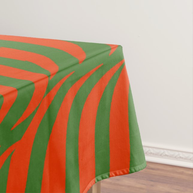 Rote und Grüne Waves Tischdecke (Beispiel)