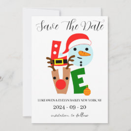 rote und grüne Weihnachten Save-the-Date-Karten Einladung