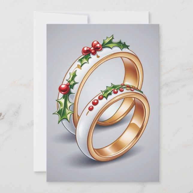 Rote und grüne Weihnachten speichern Sie die Datum Einladung (Vorderseite)