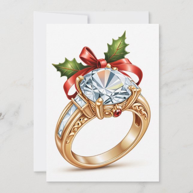 Rote und grüne Weihnachten speichern Sie die Datum Einladung (Vorderseite)