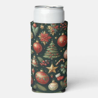 ROTE UND GRÜNE WEIHNACHTSBÄUME UND -SCHMUCK SELTERS DOSENKÜHLER