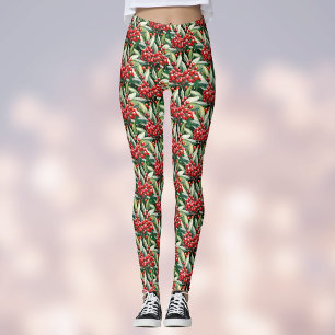 Rote und grüne Weihnachtsmuster Leggings