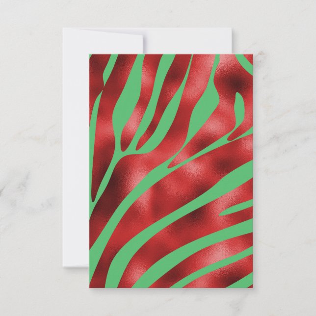 Rote und grüne Zebra-Blankkarte (Vorderseite)