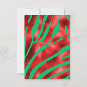 Rote und grüne Zebra-Blankkarte