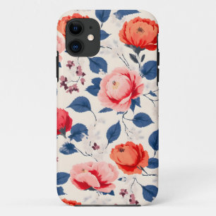 Rote und korallenrote Blume Case-Mate iPhone Hülle