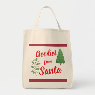 Rote und natürliche Geschenke von Santa Tragetasche