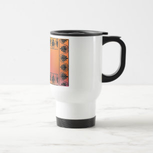 Rote und orange Tasse