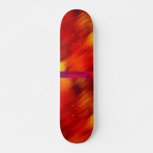 Rote und orangefarbene Skateboards