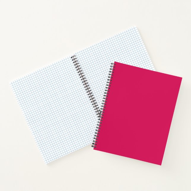 Rote und rosa Blume mit üppig grünem l Notizbuch (Innenseite)