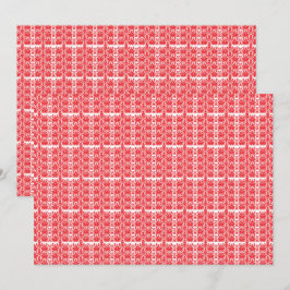 Rote und rosa Blumengrafiken mit Geranien Dankeskarte