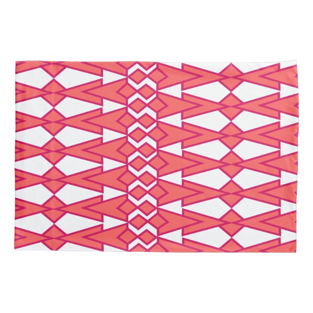 Rote und rosa Bowties Kissenbezug (Rückseite)