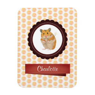 Rote und rosa Girls Hamster Magnet