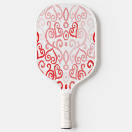 Rote und rosa Herzen Pickleball Schläger