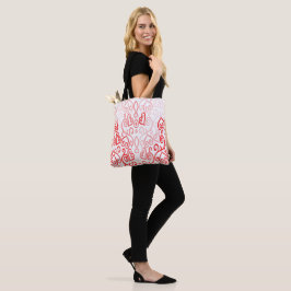 Rote und rosa Herzen Tasche