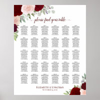 Rote und rosa Rosen 30 Tabelle Hochzeitstabelle